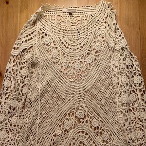 Forever21, size M, Cream/White Lace shirt